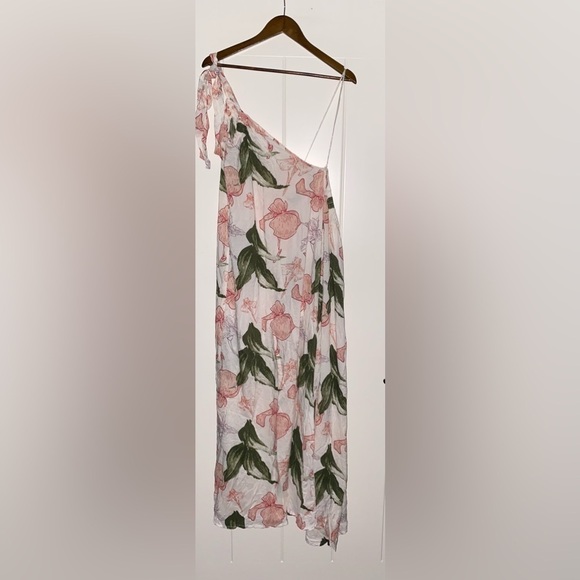 Elan Floral Women One Shoulder Maxi Dress 1X Ethereal Dainty Cottagecore ‎ NWT - Picture 9 of 9